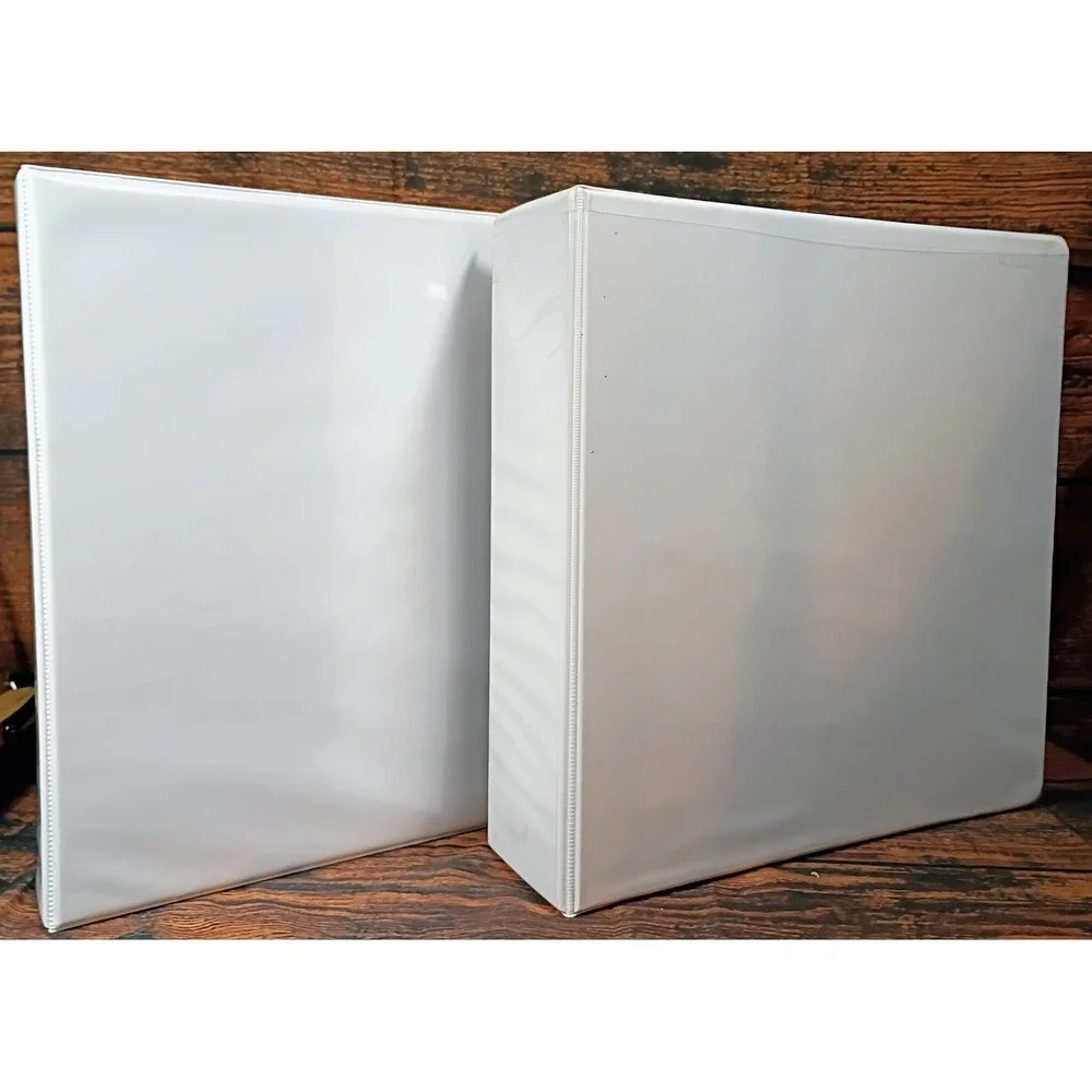 Avery Dennison Heavy Duty White View Binders 2 Inch and 3 Inch Set of 2
